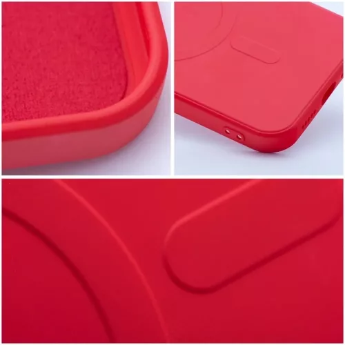 Apple iPhone 13 Pro szilikon hátlap - Silicone Mag Cover - piros