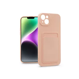   Apple iPhone 14 Plus szilikon hátlap kártyatartóval - Card Case - rózsaszín