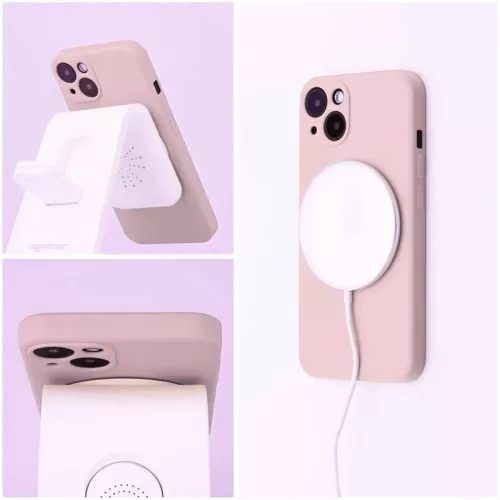 Apple iPhone 13 Pro szilikon hátlap - Silicone Mag Cover - rózsaszín