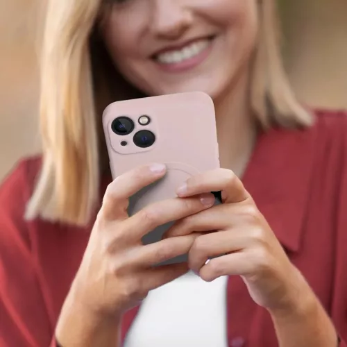 Apple iPhone 13 Pro szilikon hátlap - Silicone Mag Cover - rózsaszín