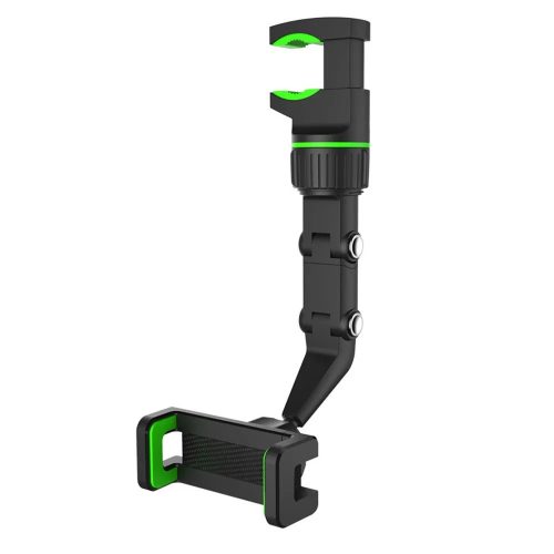 Univerzális autó visszapillantó tükörre illeszthető, forgatható autós tartó - H-HS162 - fekete/zöld