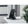Forcell Qi univerzális vezeték nélküli töltő állomás - 15W - Forcell Sail       Magsafe 3in1 Wireless Charger for iPhone + iWatch + AirPods - fekete