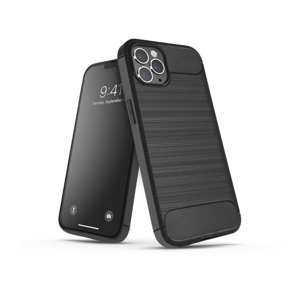 Samsung SM-S916 Galaxy S23+ szilikon hátlap - Carbon - fekete