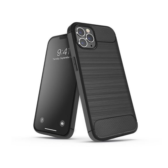 Samsung SM-S918 Galaxy S23 Ultra szilikon hátlap - Carbon - fekete