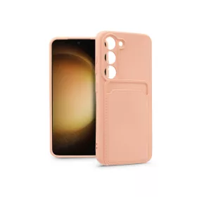   Samsung SM-S911 Galaxy S23 szilikon hátlap kártyatartóval - Card Case -         rózsaszín