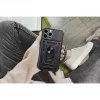 Samsung A145 Galaxy A14 4G/Galaxy A14 5G ütésálló hátlap gyűrűvel és            kameravédővel - Slide Armor - fekete