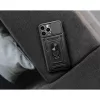 Samsung A145 Galaxy A14 4G/Galaxy A14 5G ütésálló hátlap gyűrűvel és            kameravédővel - Slide Armor - fekete