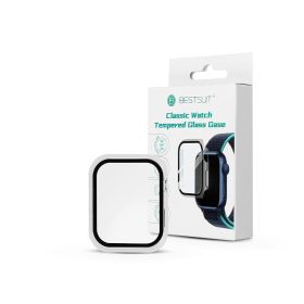   Apple Watch 7/Series 8 (45 mm) védőtok beépített edzett üveggel - Bestsuit      Classic Watch Tempered Glass Case - átlátszó