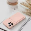 Xiaomi Redmi 12C szilikon hátlap kártyatartóval - Card Case - rózsaszín