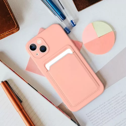 Xiaomi Redmi 12C szilikon hátlap kártyatartóval - Card Case - rózsaszín