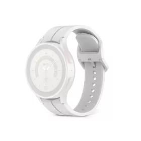   Samsung Galaxy Watch 4 / 5 / 5 Pro / 6 szilikon 20 mm-es sport szíj -           40/42/43/44/45/46/47 mm - fehér (ECO csomagolás)