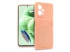 Xiaomi Redmi Note 12 5G/Poco X5 5G szilikon hátlap kártyatartóval - Card Case - rózsaszín