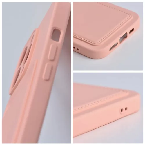 Xiaomi Redmi Note 12 5G/Poco X5 5G szilikon hátlap kártyatartóval - Card Case - rózsaszín