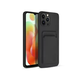   Xiaomi Redmi Note 12 Pro 5G/Poco X5 Pro 5G szilikon hátlap kártyatartóval - CardCase - fekete