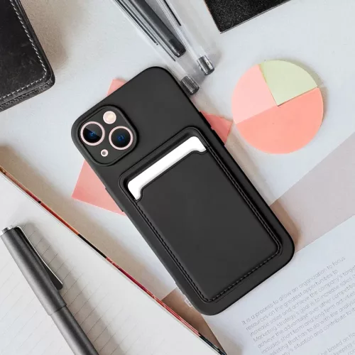 Xiaomi Redmi Note 12 Pro 5G/Poco X5 Pro 5G szilikon hátlap kártyatartóval - CardCase - fekete