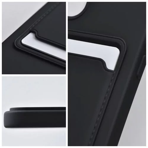 Xiaomi Redmi Note 12 Pro 5G/Poco X5 Pro 5G szilikon hátlap kártyatartóval - CardCase - fekete