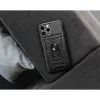 Xiaomi Redmi Note 12 Pro 5G/Poco X5 Pro 5G ütésálló hátlap gyűrűvel és          kameravédővel - Slide Armor - fekete