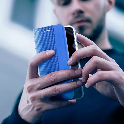 Sensitive Book Flip bőrtok - Xiaomi Redmi Note 12 Pro 5G/Poco X5 Pro 5G - kék
