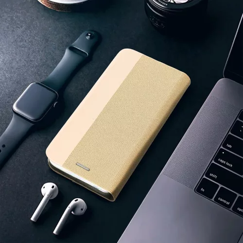 Sensitive Book Flip bőrtok - Xiaomi Redmi Note 12 Pro 5G/Poco X5 Pro 5G - arany