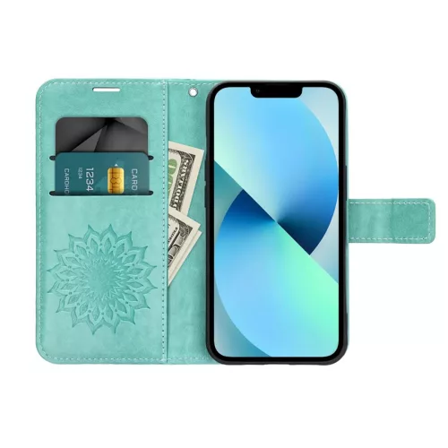 Mezzo Book Flip bőrtok - Xiaomi Redmi Note 12 Pro 5G/Poco X5 Pro 5G - mandala   zöld