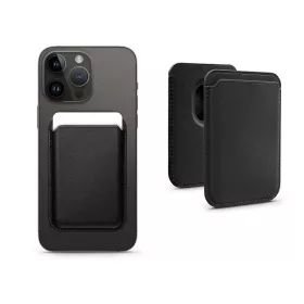   Leather Mag Wallet MagSafe mágneses bőr kártyatartó - fekete