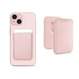   Leather Mag Wallet MagSafe mágneses bőr kártyatartó - rózsaszín