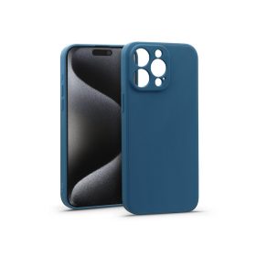 Haffner Matt szilikon tok - Apple iPhone 15 Pro Max - kék