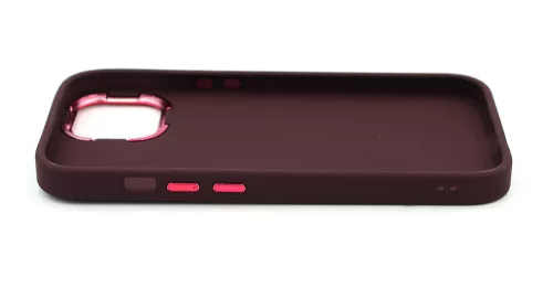 Apple iPhone 15 szilikon hátlap - Frame - bíbor