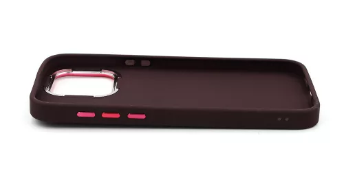 Apple iPhone 15 Pro Max szilikon hátlap - Frame - bíbor