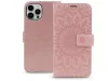 Mezzo Book Flip bőrtok - Apple iPhone 15 Pro - rose gold