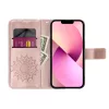 Mezzo Book Flip bőrtok - Apple iPhone 15 Plus - rose gold