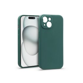 Haffner Matt szilikon tok - Apple iPhone 15 - zöld