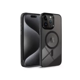   Apple iPhone 15 Pro szilikon hátlap - Edge Mag Cover - fekete/átlátszó