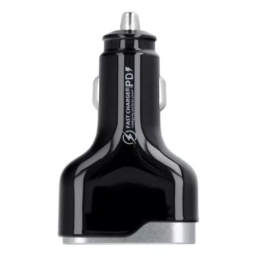 Quad szivargyújtó töltő adapter 2xUSB + 2xType-C bemenettel - 66W - Quad        CC53-2A2C Car Charger PD 66W + QC 3.0 - fekete