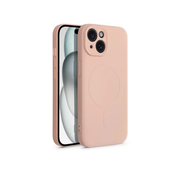 Apple iPhone 15 Plus szilikon hátlap - Silicone Mag Cover - rózsaszín