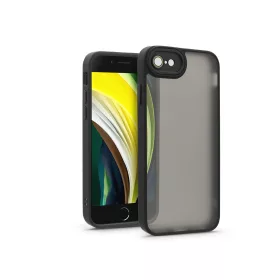   Apple iPhone 7/iPhone 8/SE 2020/SE 2022 hátlap kameravédő peremmel, lencsevédő  üveggel - Variete - fekete