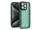Apple iPhone 15 Pro hátlap kameravédő peremmel, lencsevédő üveggel - Variete -  sötétzöld