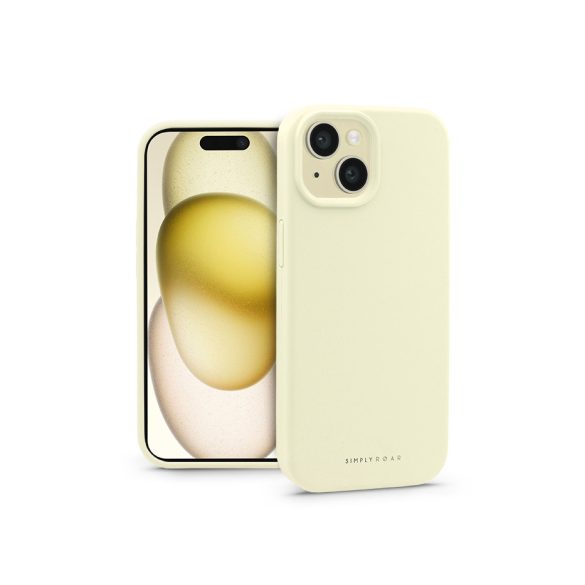 Apple iPhone 15 szilikon hátlap - Roar Cloud Skin - sárga