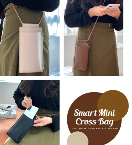 ROAR univerzális vállra akasztható mobiltelefon táska - ROAR Smart Mini Cross   Bag - fekete