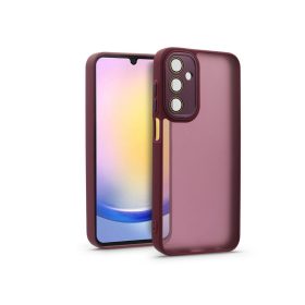   Samsung Galaxy A25 5G hátlap kameravédő peremmel, lencsevédő üveggel - Variete -bíbor