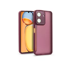   Xiaomi Redmi 13C hátlap kameravédő peremmel, lencsevédő üveggel - Variete -     bíbor