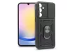 Samsung Galaxy A25 5G ütésálló hátlap gyűrűvel és kameravédővel - Slide Armor - fekete