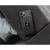 Samsung Galaxy A25 5G ütésálló hátlap gyűrűvel és kameravédővel - Slide Armor - fekete