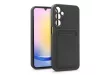 Samsung Galaxy A25 5G szilikon hátlap kártyatartóval - Card Case - fekete