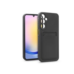   Samsung Galaxy A25 5G szilikon hátlap kártyatartóval - Card Case - fekete