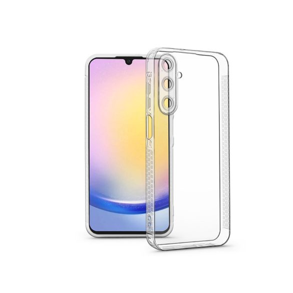 Samsung SM-A256 Galaxy A25 5G szilikon hátlap kameravédővel - Grid Clear Case - átlátszó