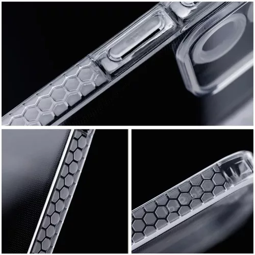 Samsung SM-A256 Galaxy A25 5G szilikon hátlap kameravédővel - Grid Clear Case - átlátszó