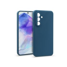 Haffner Matt szilikon tok - Samsung Galaxy A55 5G - kék