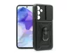 Samsung Galaxy A55 ütésálló hátlap gyűrűvel és kameravédővel - Slide Armor -    fekete