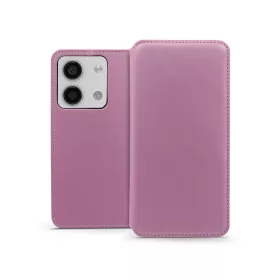   Dual Pocket Flip bőrtok - Xiaomi Redmi Note 13 5G - rózsaszín